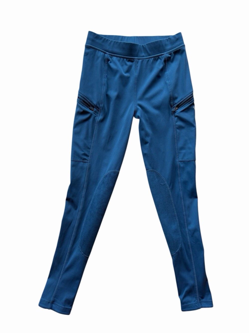 Willit Girls M Dark Blue Horse Riding Pants W/ Knee Patch 75% Nylon 25% Spandex